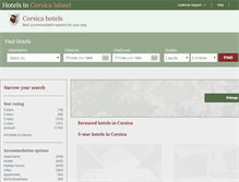 Tablet Screenshot of hotel-in-corsica.com